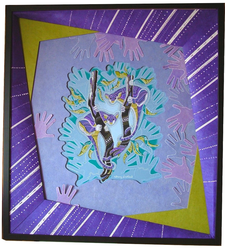 art aborigène, Australie, Nouvelle-Zélande, encadrement, tissu, couleur, décoration, Caen, atelier du Chat Perché